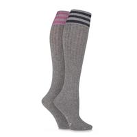 Ladies 2 Pair Pringle New Emma Sporty Rib Knee High Socks