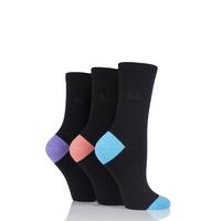 ladies 3 pair pringle terri ann contrast heel and toe socks