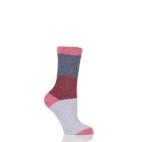 Ladies 1 Pair Braintree Wimborne Recycled Polyester Striped Socks