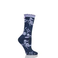 Ladies 1 Pair Charnos Floral Bamboo Socks with Bow