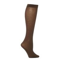 Ladies 1 Pair Trasparenze Liscio Plain Cotton Knee High Socks