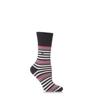 Ladies 1 Pair Gentle Grip Juliet Striped Cushioned Socks