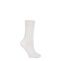 Ladies 1 Pair SockShop of London 100% Cashmere Tuckstitch Bed Socks