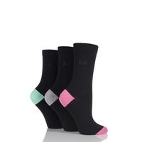 ladies 3 pair pringle terri ann contrast heel and toe socks