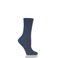 Ladies 1 Pair Charnos 100% Cotton Textured Sock