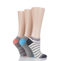 Ladies 3 Pair Pringle Plain and Patterned Secret Socks