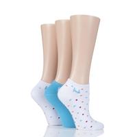 Ladies 3 Pair Pringle Plain and Patterned Secret Socks