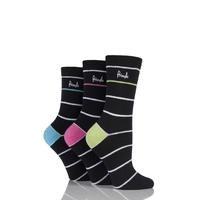 ladies 3 pair pringle molly striped cotton socks