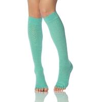 ladies 1 pair toesox scrunch half toe organic cotton fishnet knee high ...