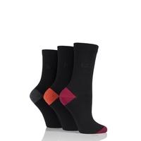 ladies 3 pair pringle terri ann contrast heel and toe socks