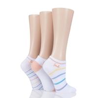 Ladies 3 Pair Pringle Plain and Patterned Secret Socks