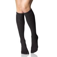 ladies 1 pair toesox scrunch full toe organic cotton knee high socks