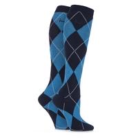 ladies 2 pair pringle new katrina argyle knee high socks