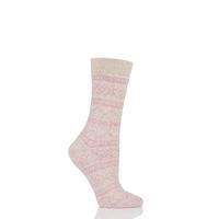 ladies 1 pair urban knit aztec fairisle wool socks