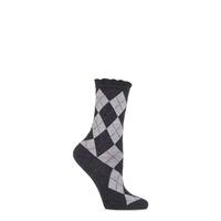 Ladies 1 Pair Burlington Ladywell Diamond Socks