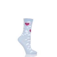Ladies 1 Pair Burlington Valentines Cotton Heart Socks