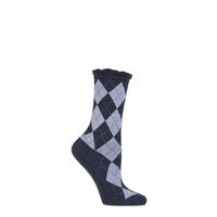 Ladies 1 Pair Burlington Ladywell Diamond Socks