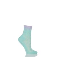 ladies 1 pair burlington filet diamond ribbed cotton short socks with  ...