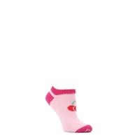 Ladies 1 Pair Corgi 100% Cotton Cherry Trainer Socks