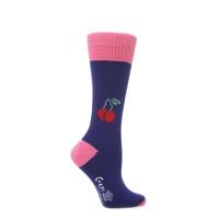 Ladies 1 Pair Corgi 100% Cotton Cherry Socks