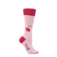 Ladies 1 Pair Corgi 100% Cotton Cherry Socks