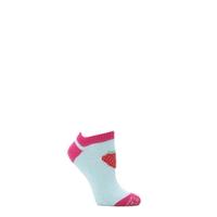 Ladies 1 Pair Corgi 100% Cotton Strawberry Trainer Socks