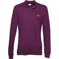 Lacoste Mens L1212 Original Long Sleeve Polo Boheme Purple