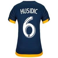 LA Galaxy Away Shirt 2017-18 - Womens with Husidic 6 printing, Navy
