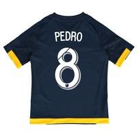 LA Galaxy Away Shirt 2017-18 - Kids with Pedro 8 printing, Navy