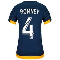 LA Galaxy Away Shirt 2017-18 - Womens with Romney 4 printing, Navy