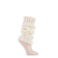 Ladies 1 Pair Elle Chunky Cable Knit Leg Warmers