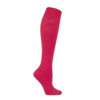 Ladies 1 Pair Elle Wool & Viscose Plain Knee High Socks