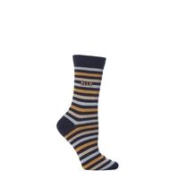 Ladies 1 Pair Elle Wool & Viscose Striped Socks