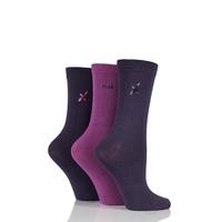 ladies 3 pair elle enchanting bamboo socks