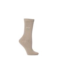 ladies 1 pair elle wool viscose plain socks