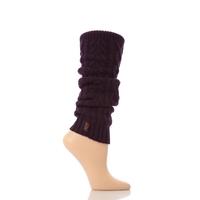 ladies 1 pair elle soft cable knit legwarmer