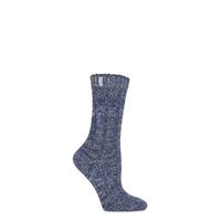 ladies 1 pair elle cotton twisted chunky ribbed boot socks