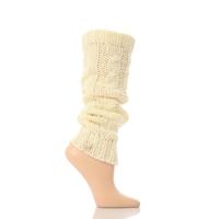 ladies 1 pair elle soft cable knit legwarmer