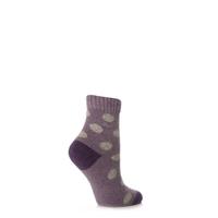 Ladies 1 Pair Elle Dotty Angora Bed Socks