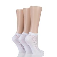 ladies 3 pair elle soft pelerine trainer socks