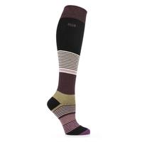 Ladies 1 Pair Elle Wool & Viscose Striped Knee High Socks