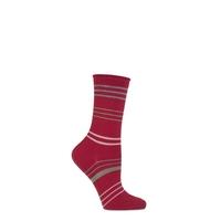 Ladies 1 Pair Falke Cotton Mixed Striped Socks