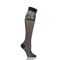 Ladies 1 Pair Falke Active Floral Honeycomb Knee High Socks