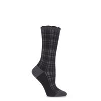 Ladies 1 Pair Falke Glen Plaid Tartan Check Cotton Socks