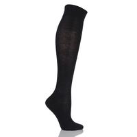 Ladies 1 Pair Falke Sensitive London Left and Right Comfort Cuff Cotton Knee High Socks