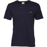 Lacoste Mens Regular Fit Crew Neck Live T-Shirt In Flamed Jersey Navy Blue