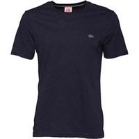 lacoste mens regular fit crew neck live t shirt in flamed jersey navy  ...