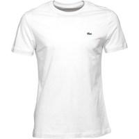 Lacoste Mens Regular Fit Crew Neck T-Shirt In Cotton White