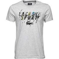 lacoste mens sport tennis jersey graphic t shirt silver chineblack orc ...