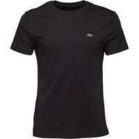 lacoste mens regular fit crew neck t shirt in cotton black